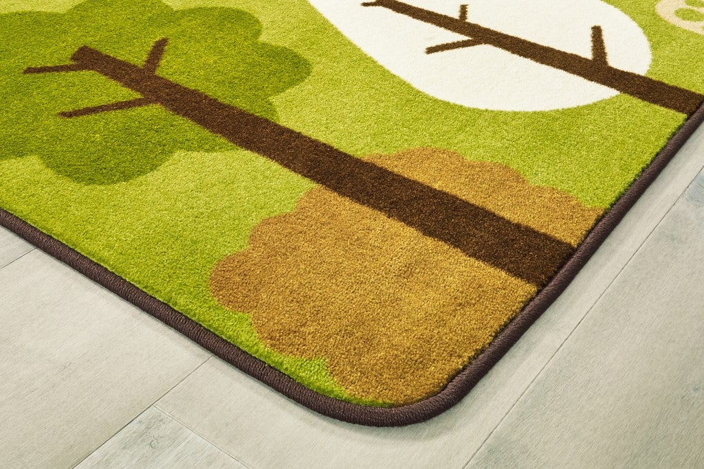 KIDSoft Tranquil Trees Decorative Rug Green - 7ft 6in x 12ft - Rectangle - Green