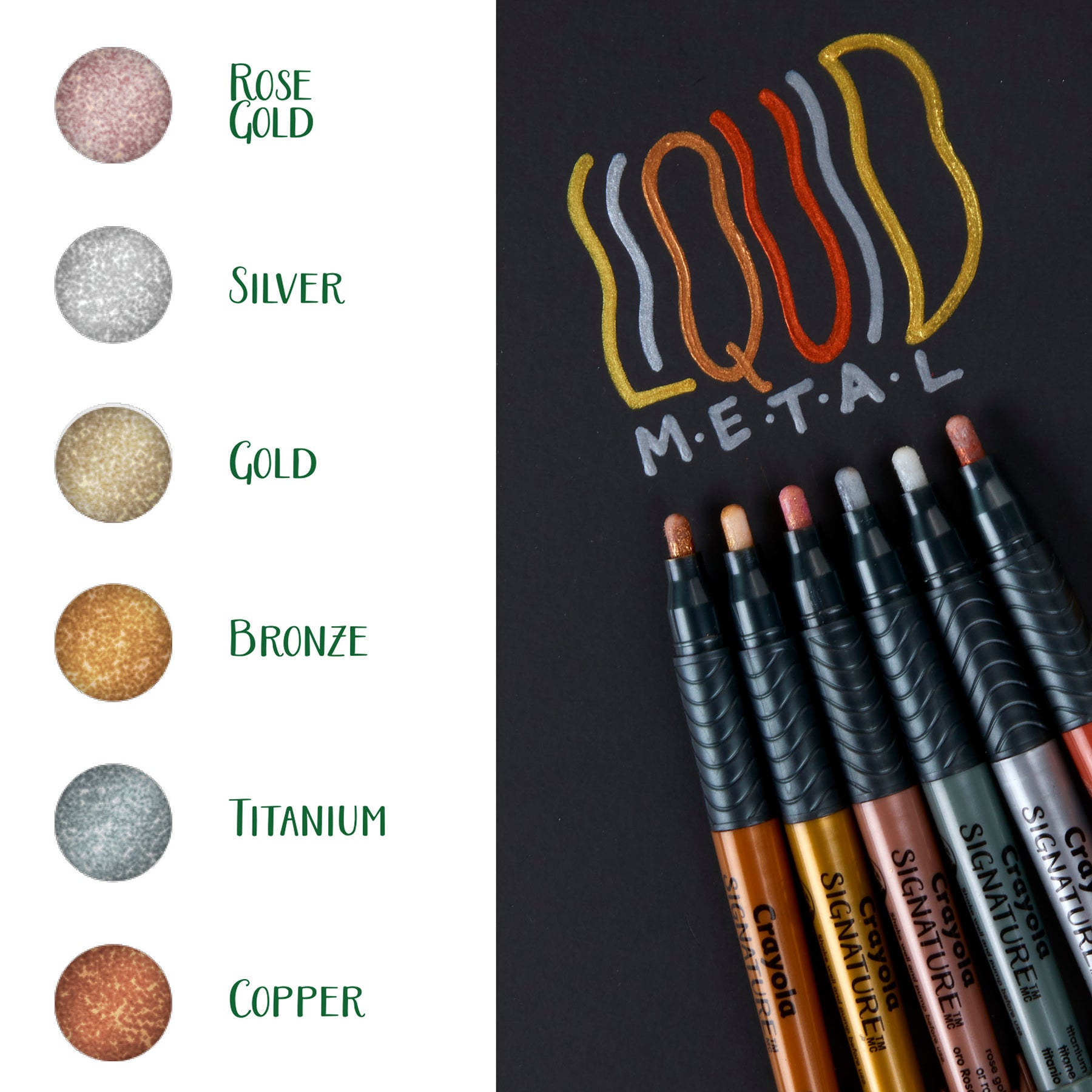 Signature™ Liquid Metal Craft Markers, Pack of 6