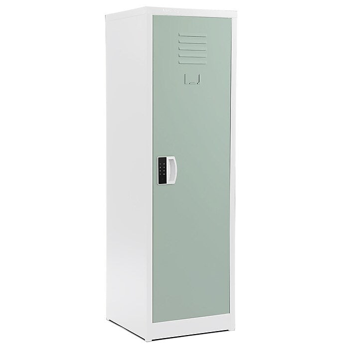 48" H x 15" W Steel Single Tier Storage Locker with Digital Lock, Misty Green