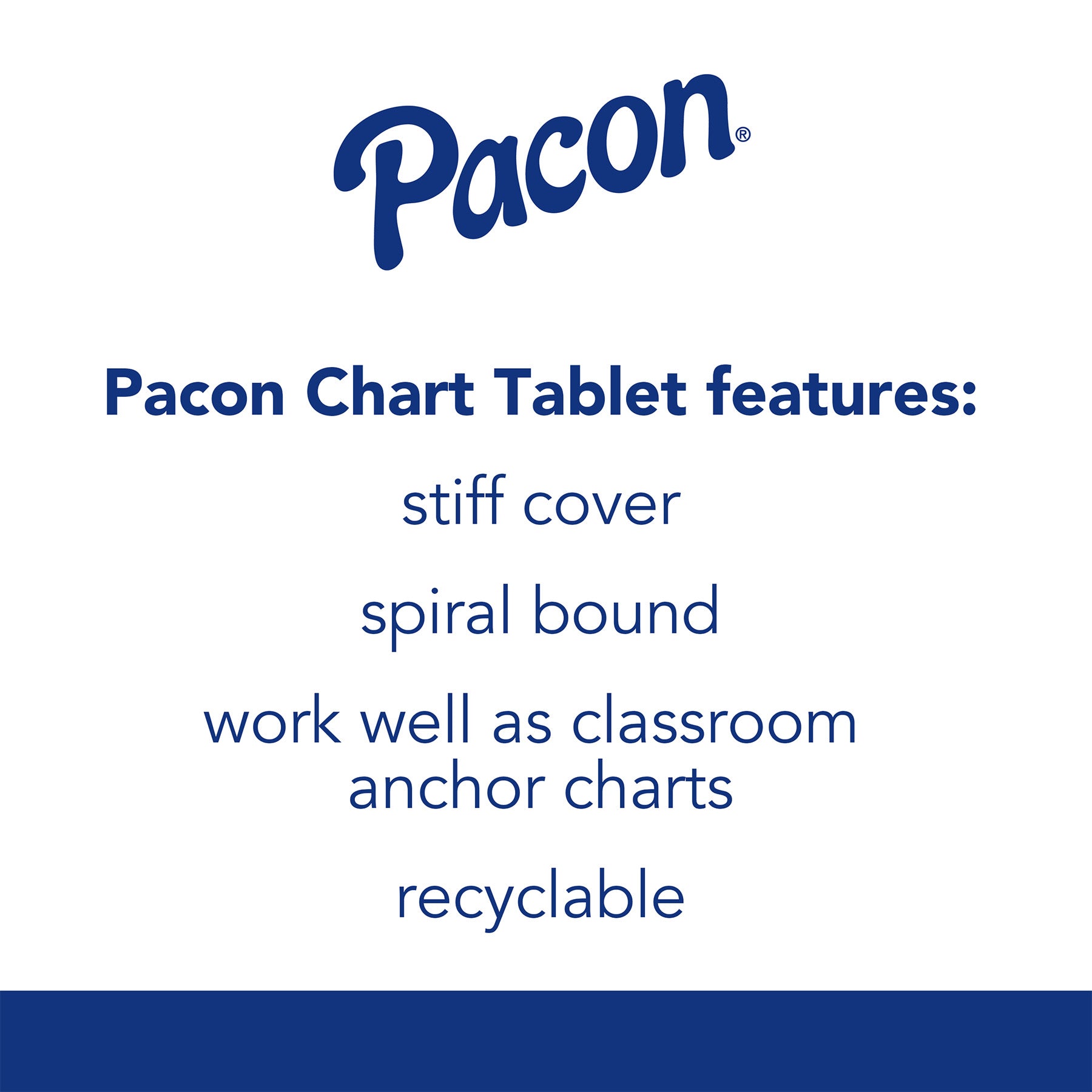Chart Tablet, No Cover, 1" Ruled, 24" x 32", 70 Sheets