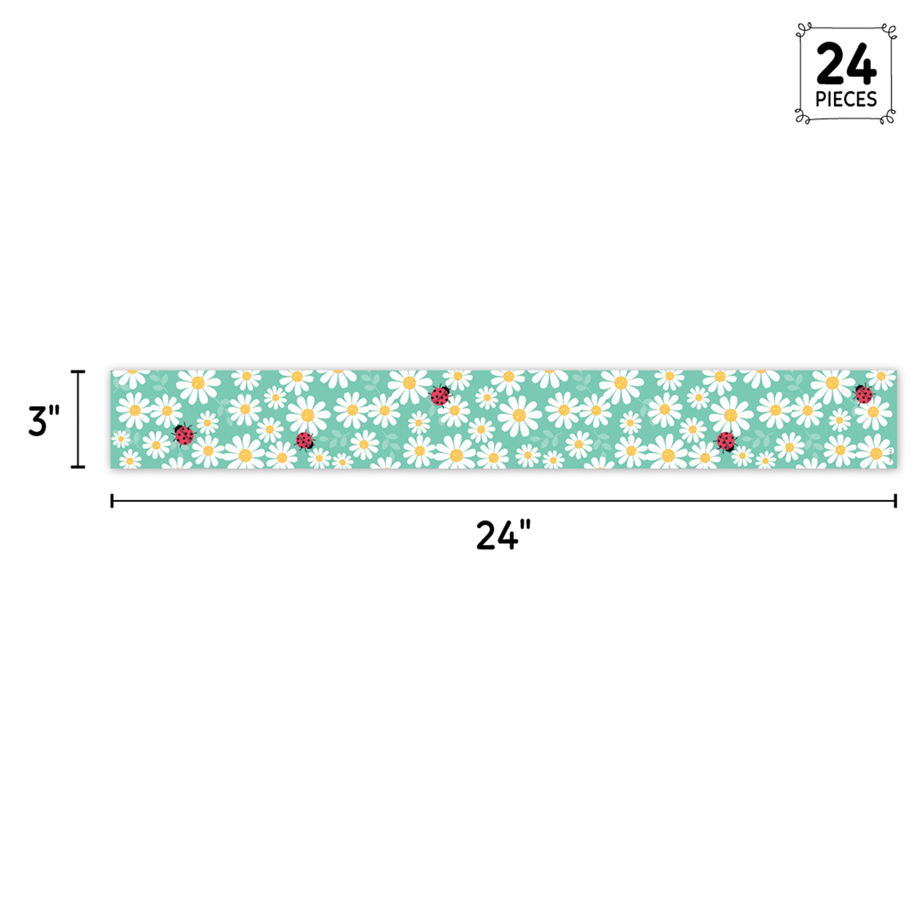 Core Decor Daisy Bug EZ Border, Bulletin Board Border, 48 Feet