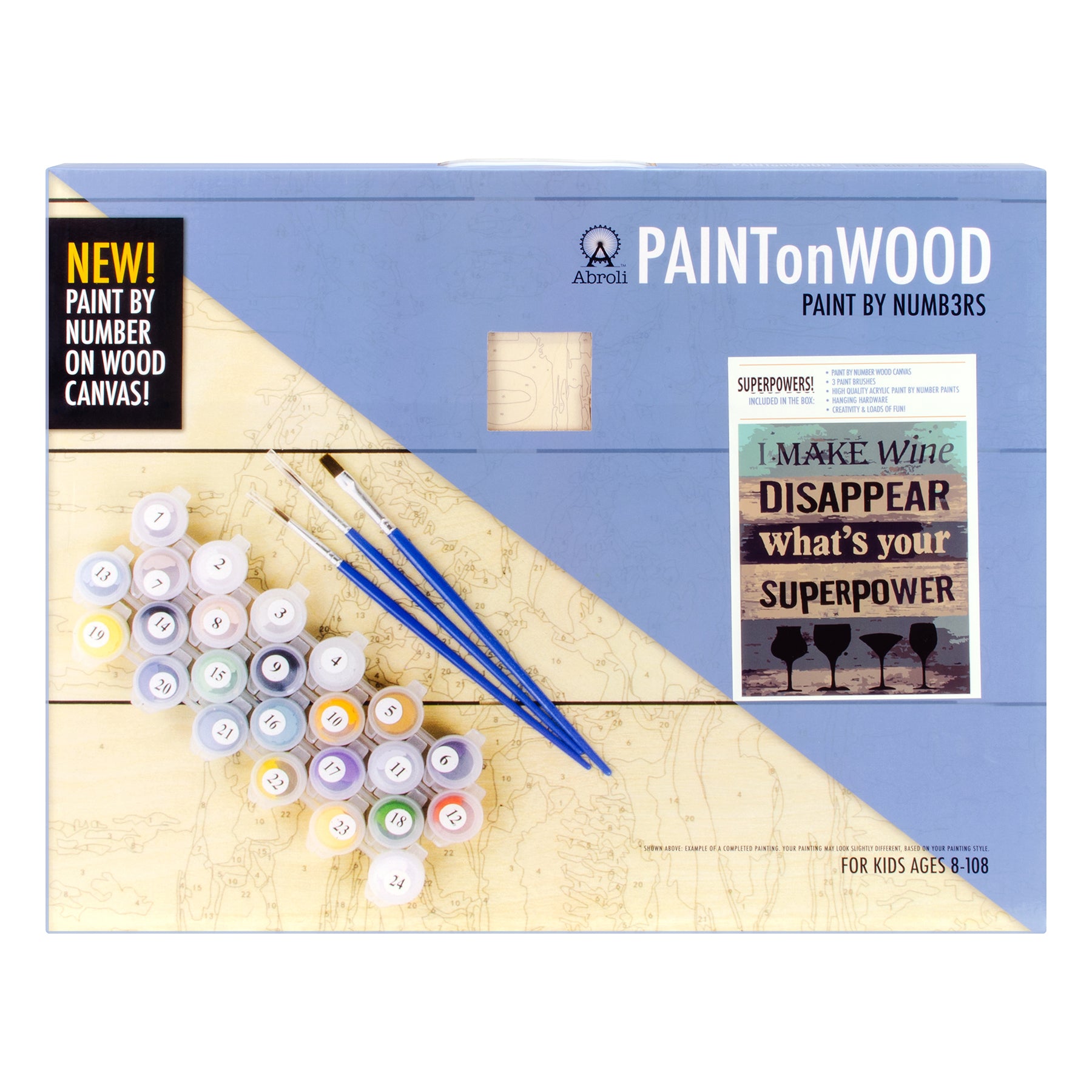 Large Paint On Wood by Number - Superpower