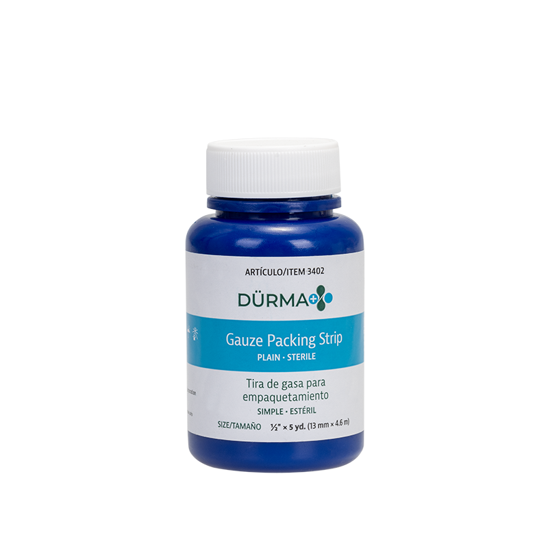 Packing Strips Plain - Sterile, 1/2" x 5 yd - 12 Bottles per Case