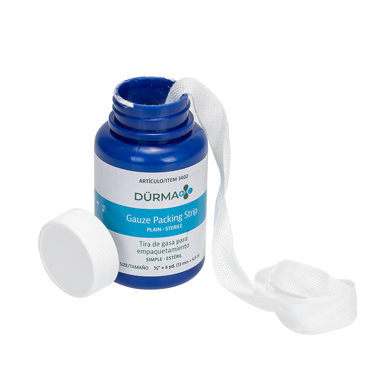 Packing Strips Plain - Sterile, 1/2" x 5 yd - 12 Bottles per Case