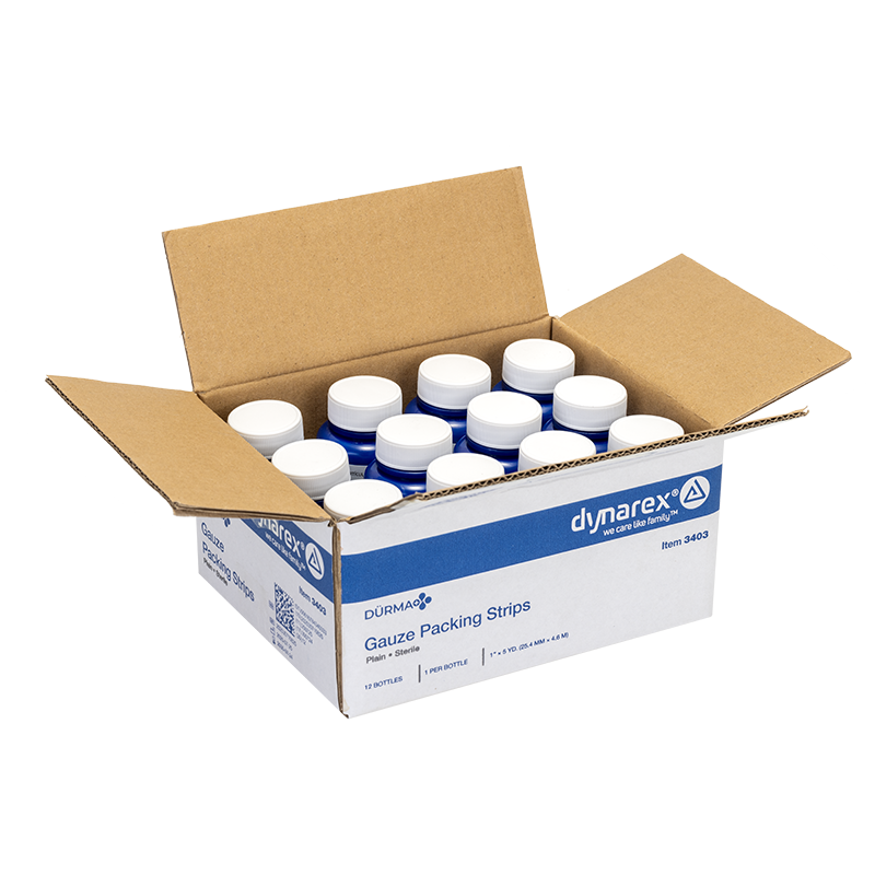 Packing Strips Plain - Sterile, 1" x 5 yd - 12 Bottles per Case