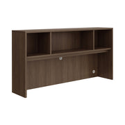 OfficeSource Laminate Open Hutch - 71"W - Modern Walnut