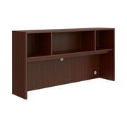 OfficeSource Laminate Open Hutch - 71"W - Mahogany