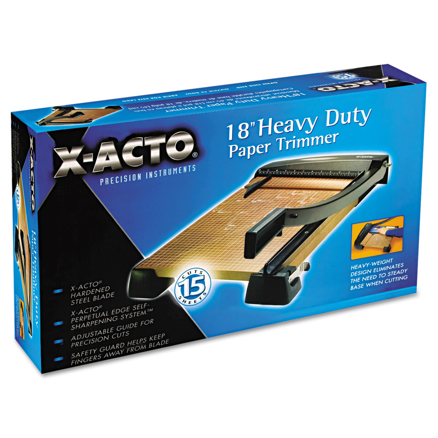 18" Cutting Length - 5" Height x 17" Width x 29" Length - Self-sharpening, Heavy Duty, Durable, Safety Lock - Wood, Steel - Pine - 1 Each