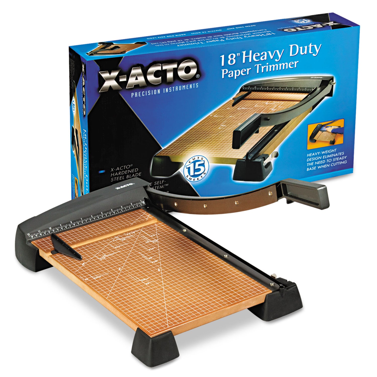 18" Cutting Length - 5" Height x 17" Width x 29" Length - Self-sharpening, Heavy Duty, Durable, Safety Lock - Wood, Steel - Pine - 1 Each