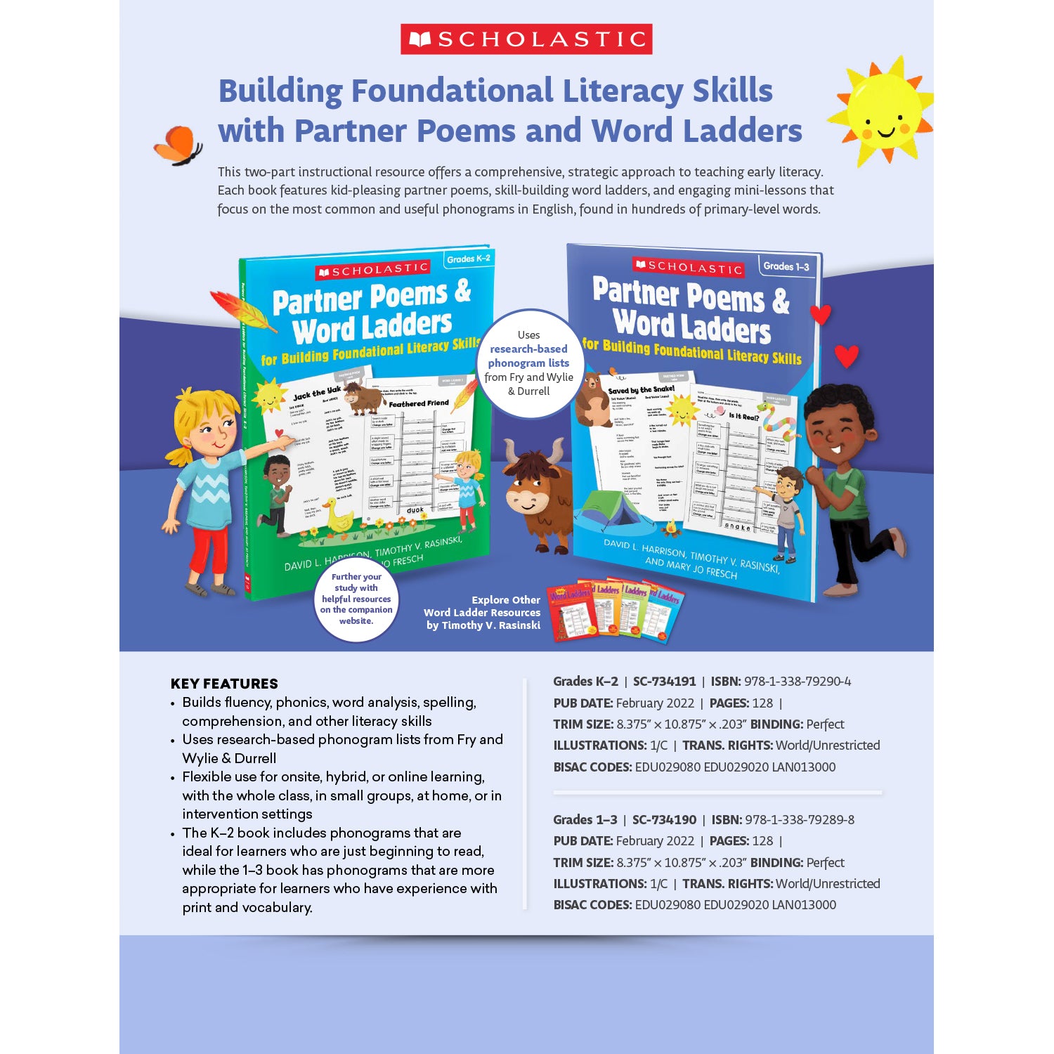 Partner Poems & Word Ladders for Building Foundational Literacy Skills: Grades 1–3