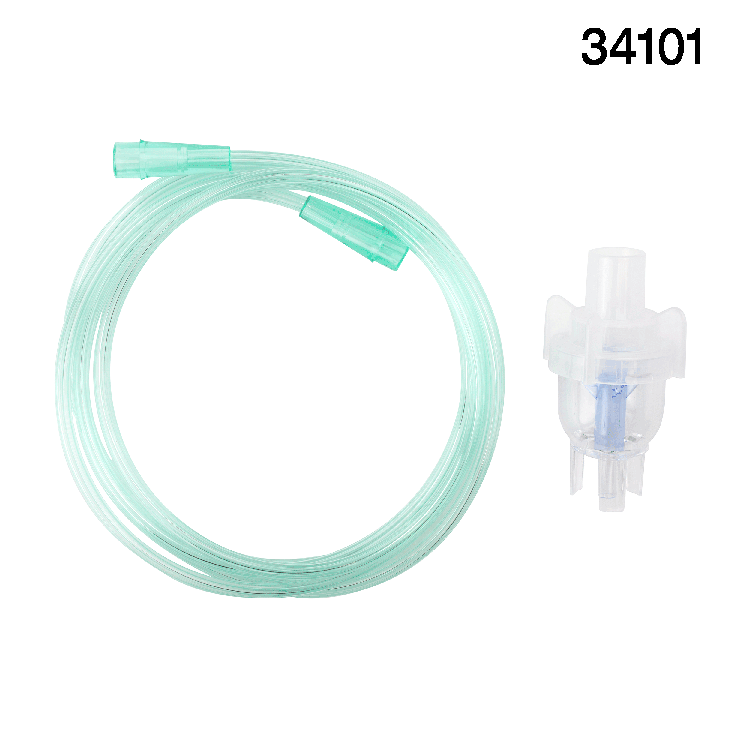 Small Volume Nebulizer 6cc Cup with 7' (2.1m) Tubing, Standard Connector, 50 Quantity per Case
