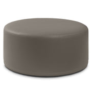 Jaxx Candler Round Couch Ottoman – Oversized Giant Coffee Table Ottoman - Versatile Firm Foam Construction - Kid Safe with Removable Cover, 36”, Premium Faux Leather, Gunmetal