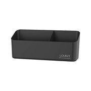 Loukin Magnetic and Adhesive Marker Holder  Dry Erase Accessory Tray  Magnetic Storage Organizer for Whiteboard  Glass or Refrigerators (Black)