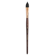 Neptune Oval Wash Brush, Synthetic Bristles, Short Handle Watercolor Paintbrush, Dark Wood, Size 1/2 inch, 1 Count
