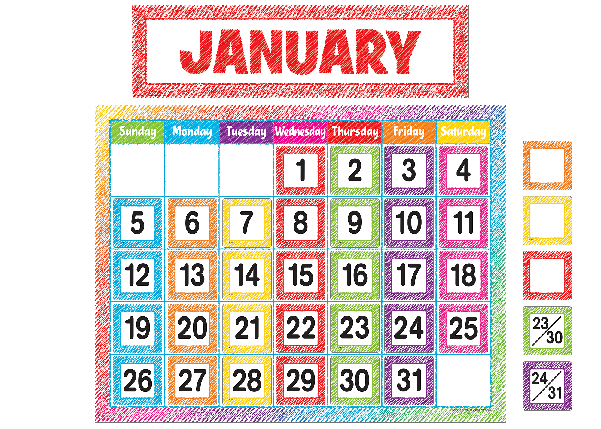 Scribble Calendar Days