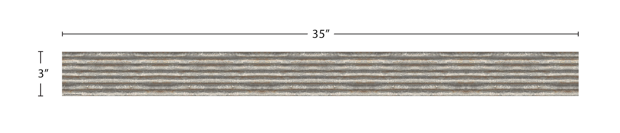 Corrugated Metal Straight Border Trim