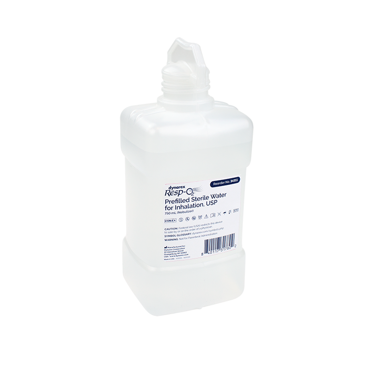 Prefilled Sterile Water For Inhalation USP, 750mL, 12 Quantity per Case