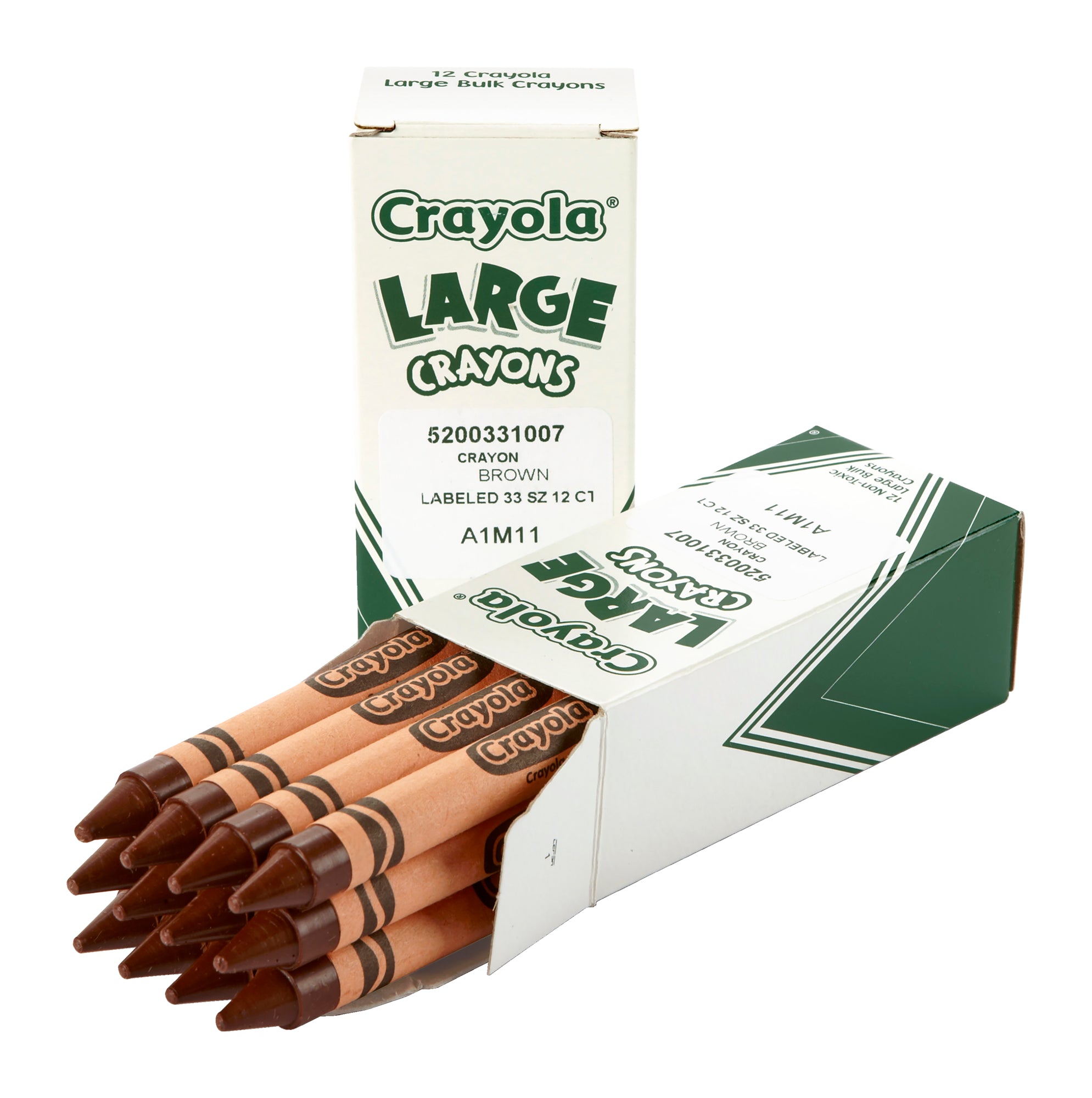 Crayola Large Crayons - Box of 12  Brown