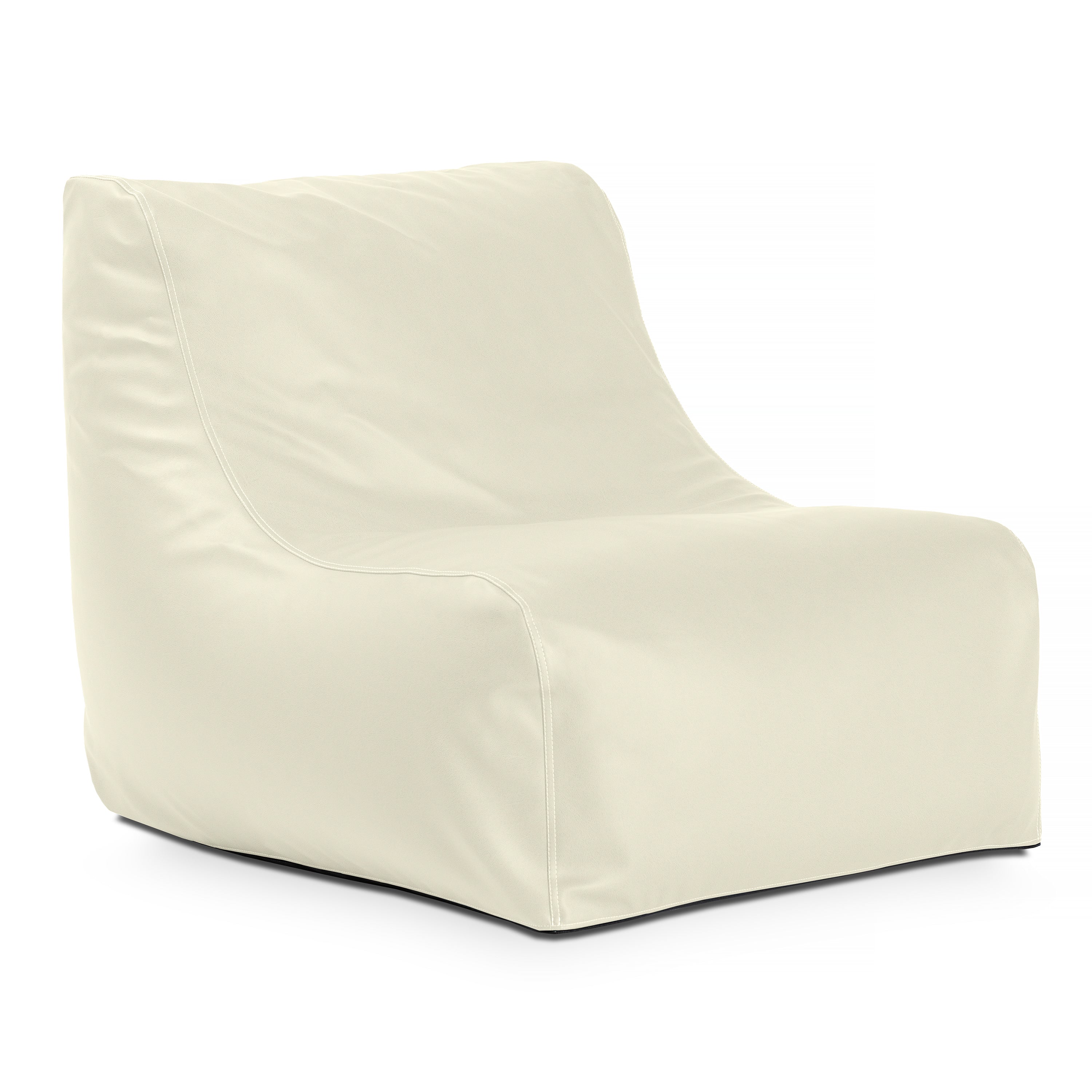 Jaxx Ponce Nautical Edition - Casual Bean Bag Seating for Boat, Yacht & Watersports - Marine Vinyl White