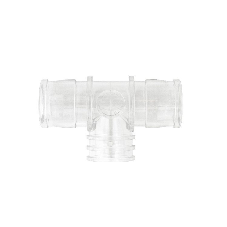 Nebulizer Tee Connector Standard, Standard 22mm OD x 18mm ID x 22mm OD Connections50 Quantity per Case