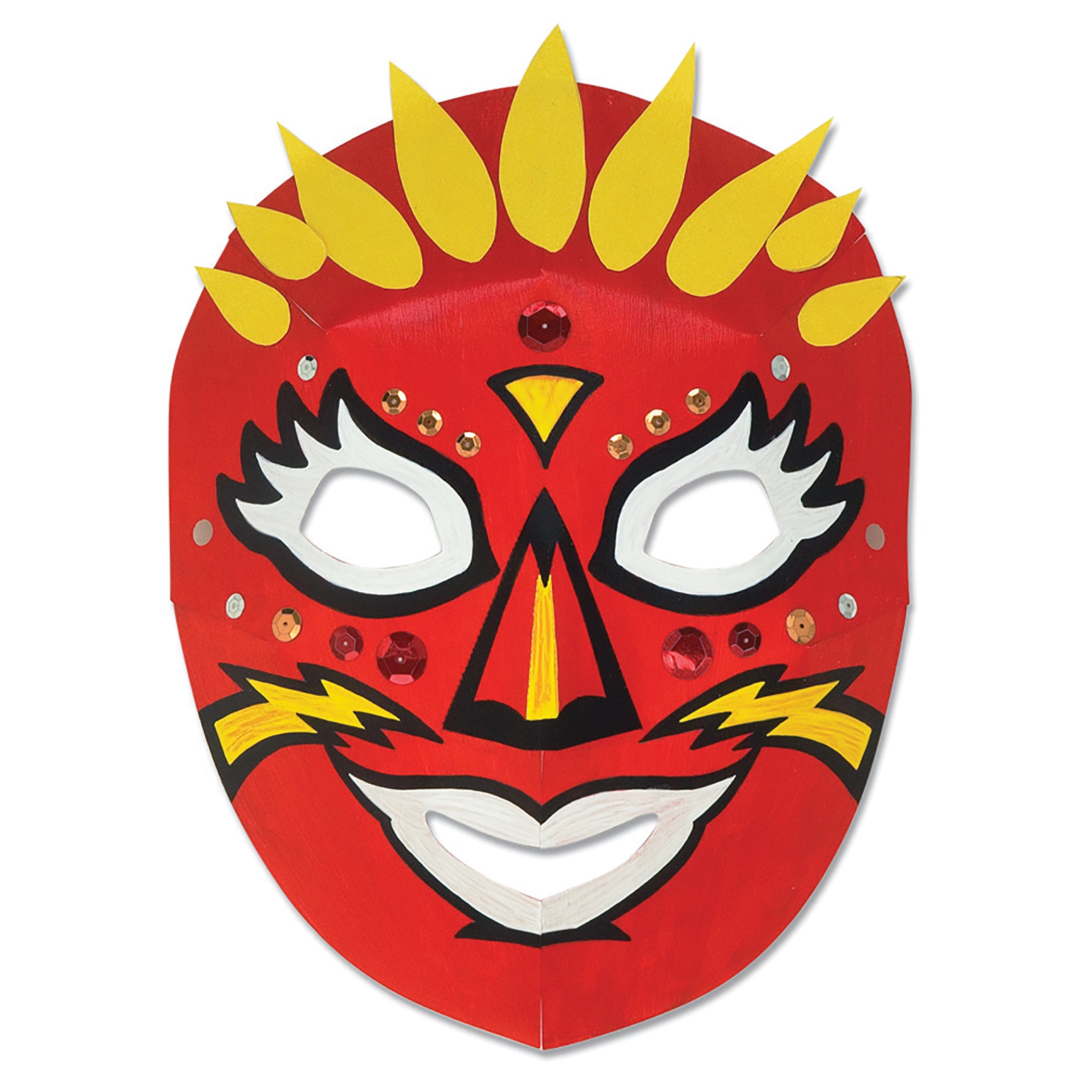 Die-Cut Dimensional Paper Masks, 10-1/2" x 8-1/4", 40 Pieces