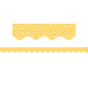 Composition Yellow Scalloped Border Trim, 35 Feet