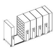 Mobile Lite Typical 15' x 5'; Letter End Tab Filing, 7-Tier, Locking System, 3,263 LFI