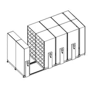 Mobile Lite Typical 12' x 7'; Letter End Tab Filing, 7-Tier, Locking System, 3,884 LFI