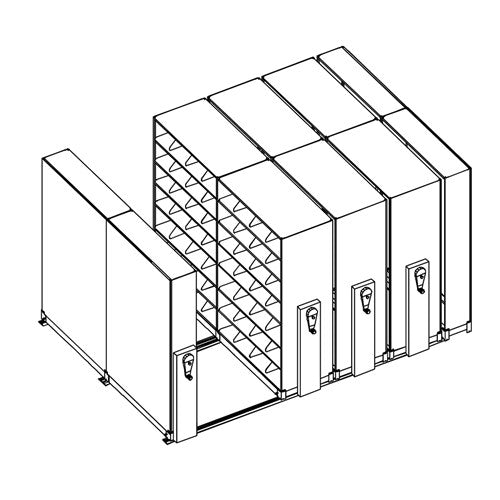 Mobile Lite Typical 12' x 9'; Letter End Tab Filing, 7-Tier, Locking System, 5,222 LFI