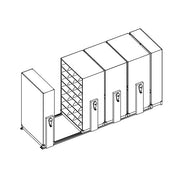 Mobile Lite Typical 14' x 5'; Legal End Tab Filing, 7-Tier, Locking System, 2,611 LFI