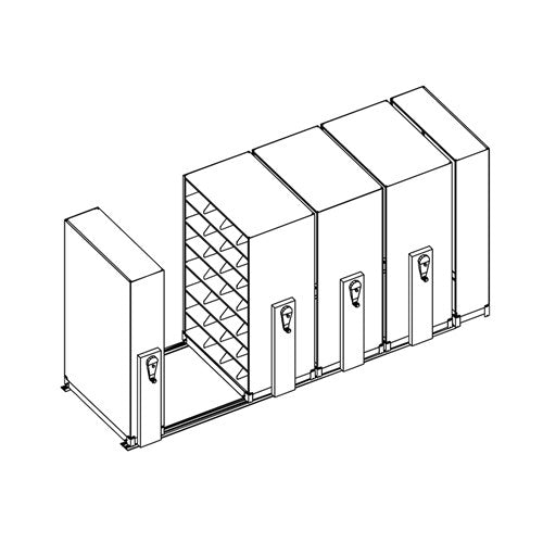 Mobile Lite Typical 14' x 5'; Legal End Tab Filing, 7-Tier, Locking System, 2,611 LFI