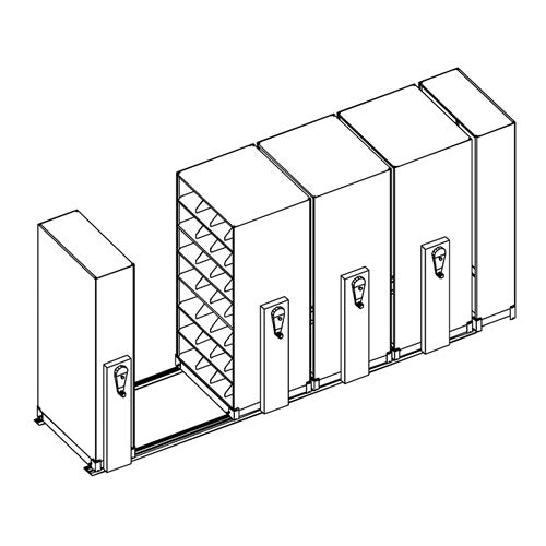 Mobile Lite Typical 14' x 4'; Legal End Tab Filing, 7-Tier, Locking System, 1,939 LFI