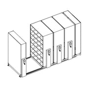 Mobile Lite Typical 12' x 5'; Letter End Tab Filing, 7-Tier, Locking System, 2,611 LFI