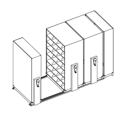 Mobile Lite Typical 12' x 5'; Legal End Tab Filing, 7-Tier, Locking System, 1,958 LFI