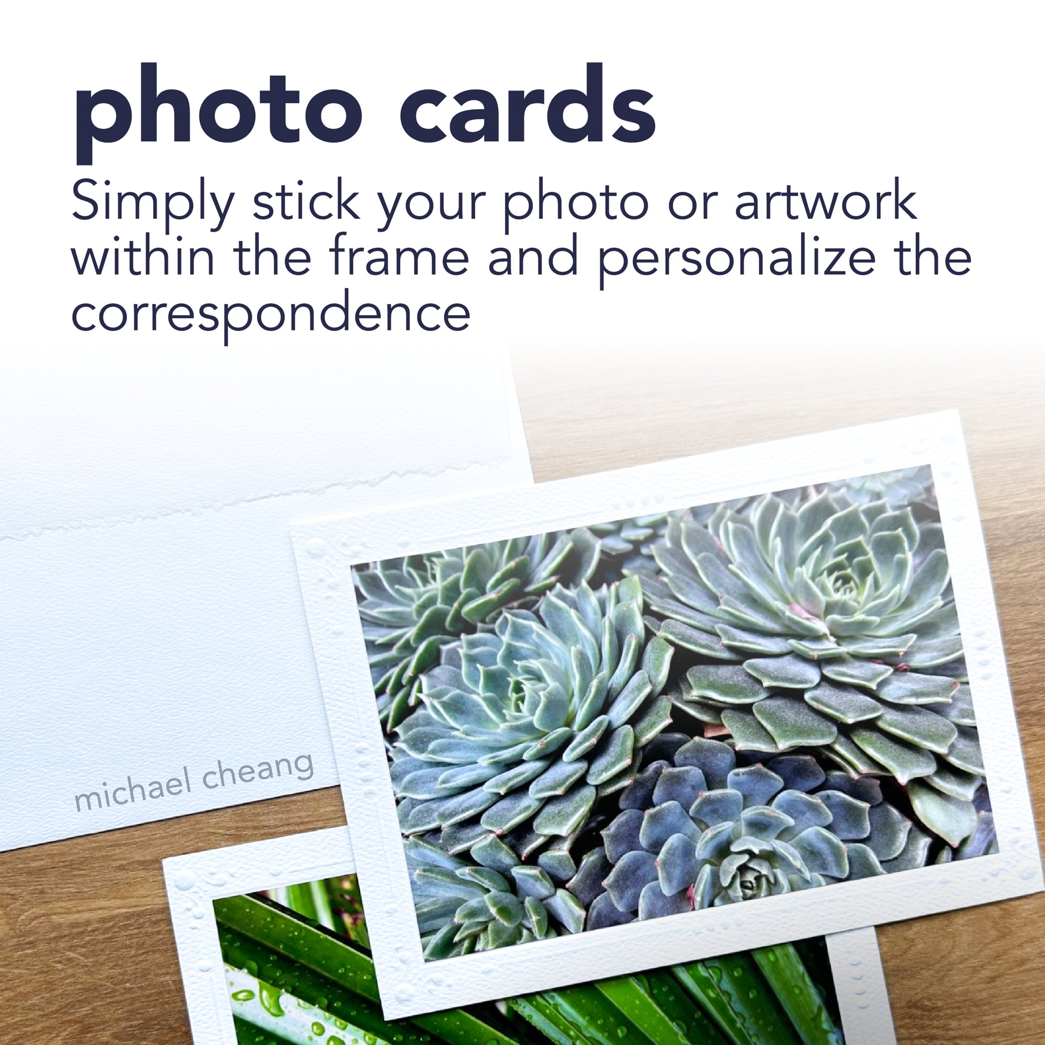 Photo Mount Cards & Envelopes, Decorative Embossed Border, 5x6.875 inch, 100 Pack