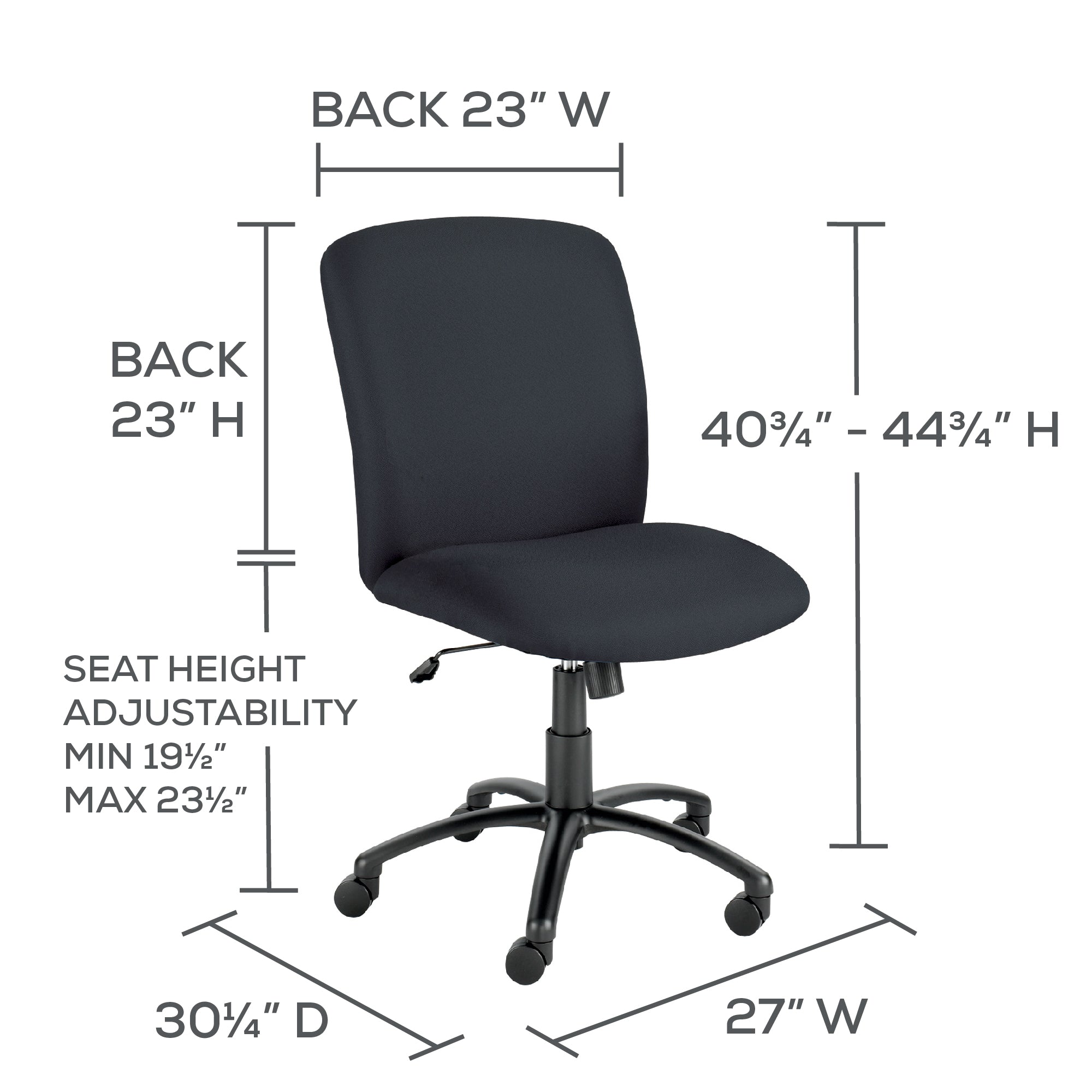 Chair Task Uber Hiback Blk