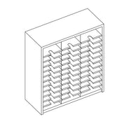 Mailflow Systems Sorter, Closed Back; 36 Sorting Pockets 15”D without Plexi Doors