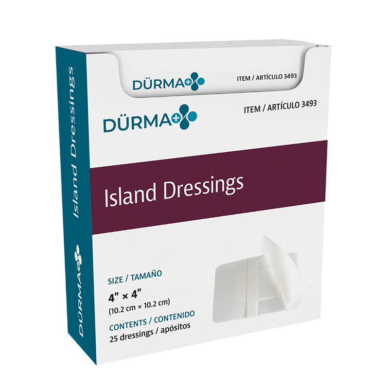 Island Dressing Sterile, 4" x 4" - 25 pcs per Box/6 Boxes per Case