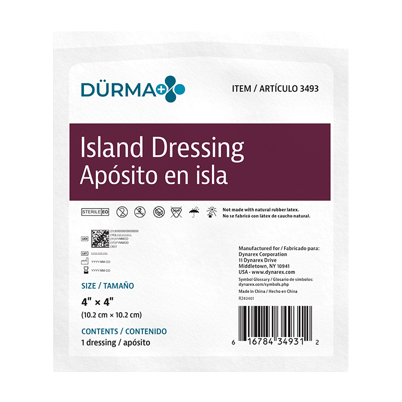 Island Dressing Sterile, 4" x 4" - 25 pcs per Box/6 Boxes per Case