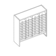 Mailflow Systems Sorter, Closed Back w/ 7" Elevation; 48 Sorting Pockets 15”D without Plexi Doors