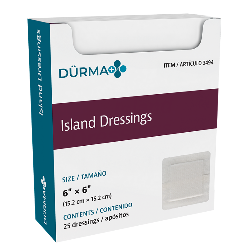 Island Dressing Sterile, 6" x 6" - 25 pcs per Box/6 Boxes per Case