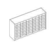 Mailflow Systems Sorter, Closed Back; 50 Sorting Pockets 15"D without Plexi Doors.