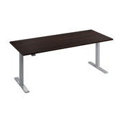 Bush Business Furniture Move 60 Series 72W x 30D Electric Height Adjustable Standing Desk in Black Walnut with Metallic Gray Base - 71.02" Width x 29.37" Depth x 47.69" Height