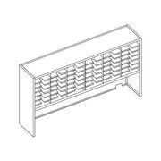 Mailflow Systems Sorter, Closed Back w/ 17" Elevation; 42 Sorting Pockets 15”D without Plexi Doors