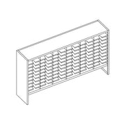 Mailflow Systems Sorter, Closed Back w/ 8" Elevation; 60 Sorting Pockets 15”D without Plexi Doors