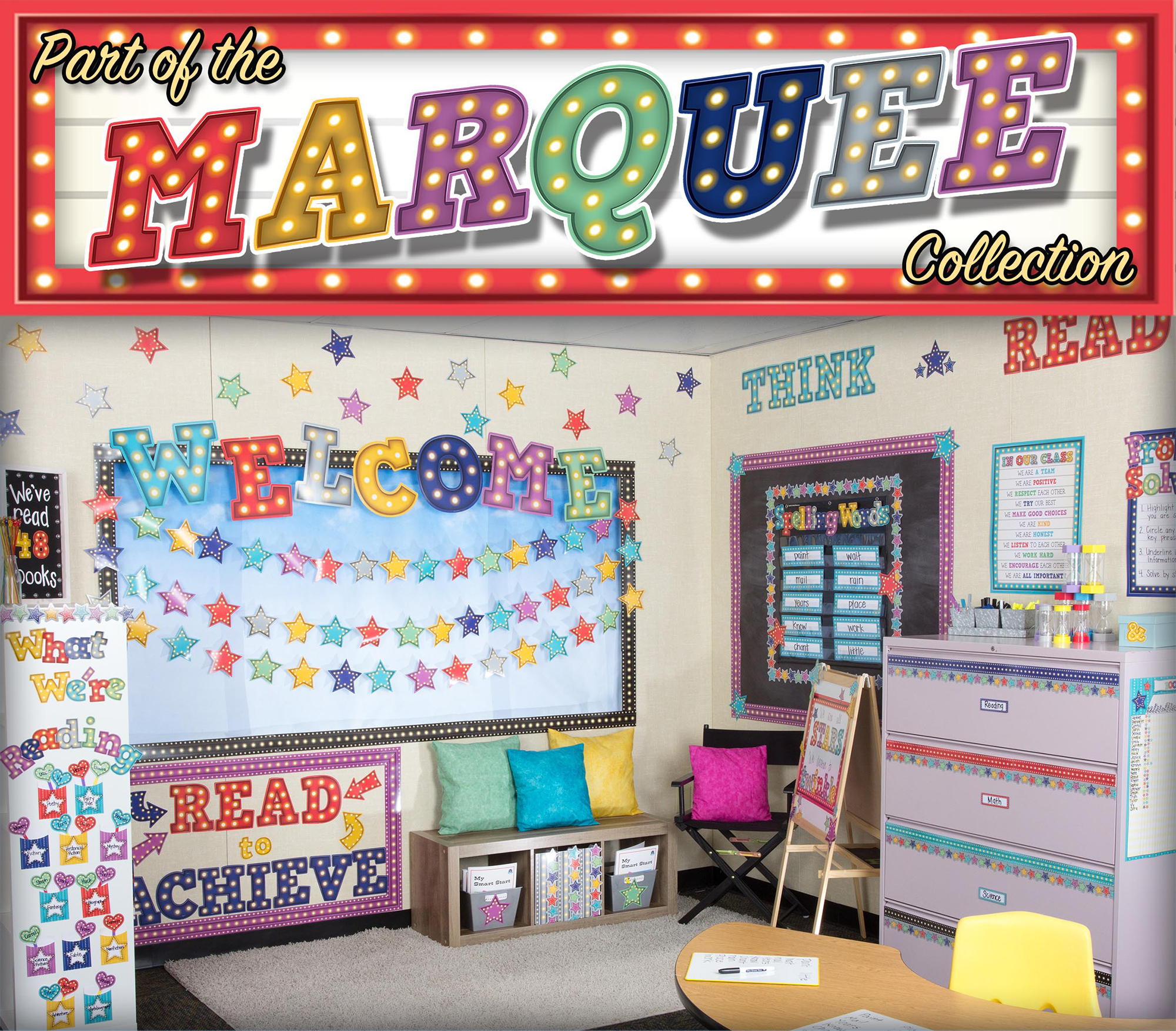Marquee Stars Die-Cut Border Trim