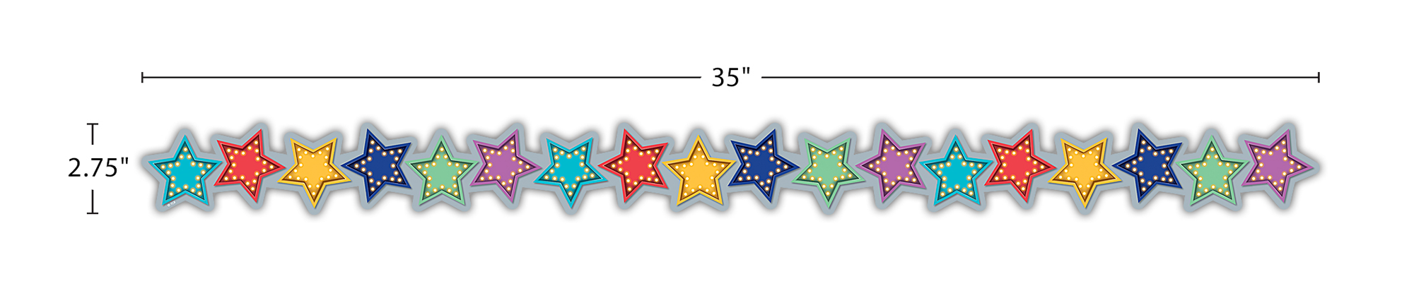 Marquee Stars Die-Cut Border Trim