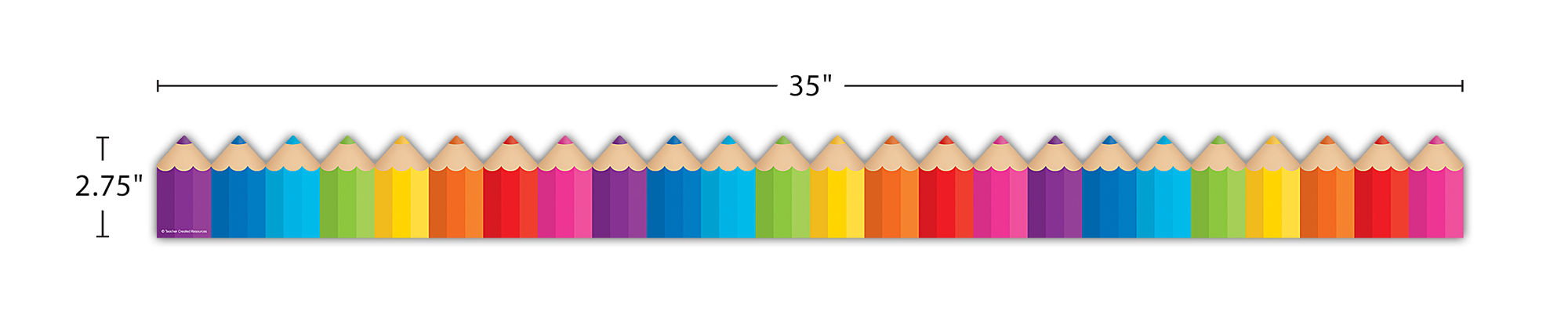 Colored Pencils Die-Cut Border Trim