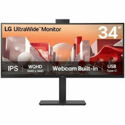 LG 34BA85QE-B 34&amp;quot; Class Webcam UWQHD Curved Screen LED Monitor - 21:9 - Textured Black, Black