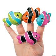 Vinyl Clown Fish Finger Puppets - 12 Pieces